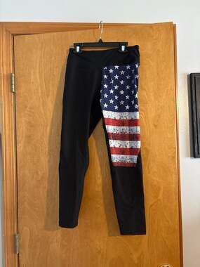 Born Primitive Synergy American Flag High Waisted Leggings with Pockets